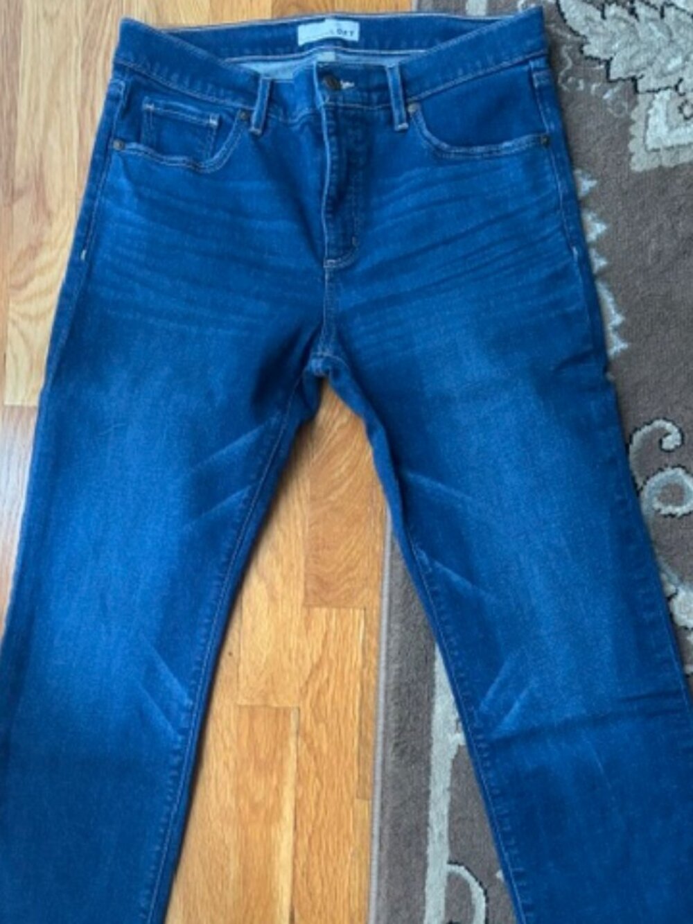 Loft Mid Rise Straight Slim Jeans - Picture 3 of 7